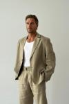 Albert Overize Premium Keten Blazer Ceket  Haki
