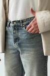Andrew Kar Yıkama Premium Baggy Jean Pantolon Gri Kemik