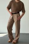 Brandon Premium Kumaş Relaxfit Pantolon Camel