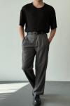 Brandon Premium Kumaş Relaxfit Pantolon Gri