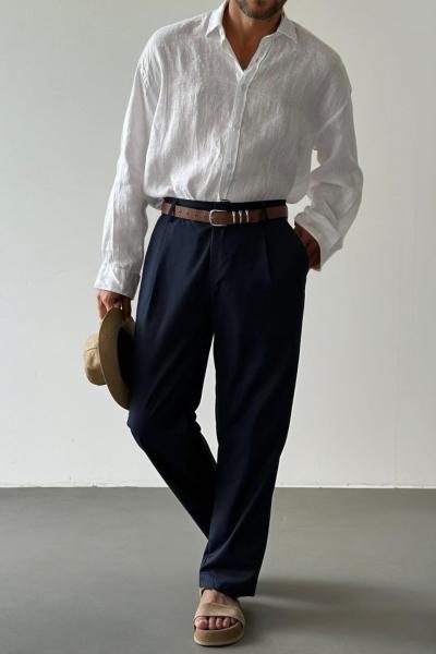 Brandon Premium Kumaş Relaxfit Pantolon Lacivert