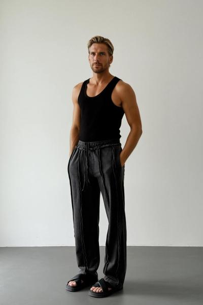 Cedric Yıkamalı Rahat Kalıp Eşofman Altı Antrasit