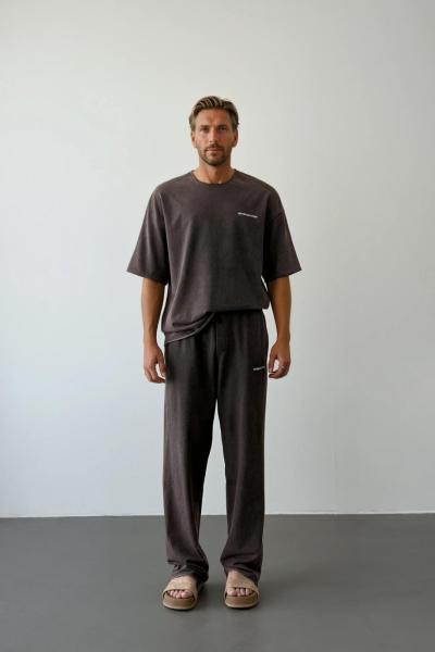 Curtis Yıkamalı Bermuda Relax Takım Kahverengi