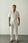 Daniel Premium Keten Pantolon Beyaz