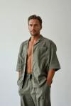 Dany Ham Keten Baggy Pantolon Haki