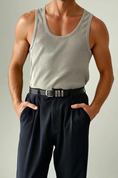 Dennis Yıkamalı Fitilli Atlet  Bej