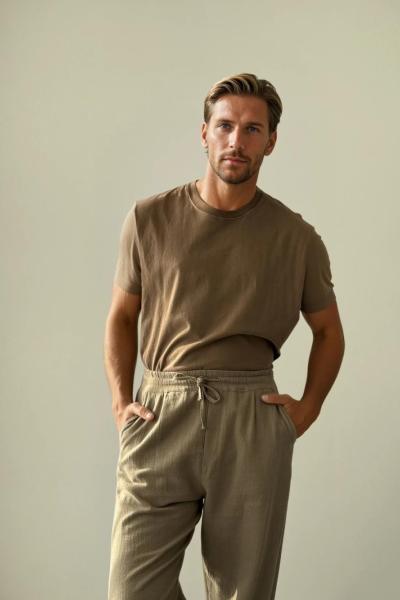 Douglas Keten Relaxfit Jogger Pantolon Bej