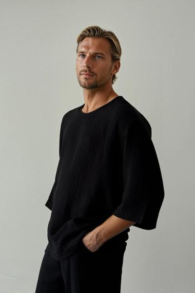 Edgar Fakir Kol Oversize Müslin Takım Siyah