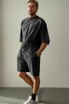 Frank Yıkamalı Yırtık Detaylı Oversize T-shirt  Antrasit