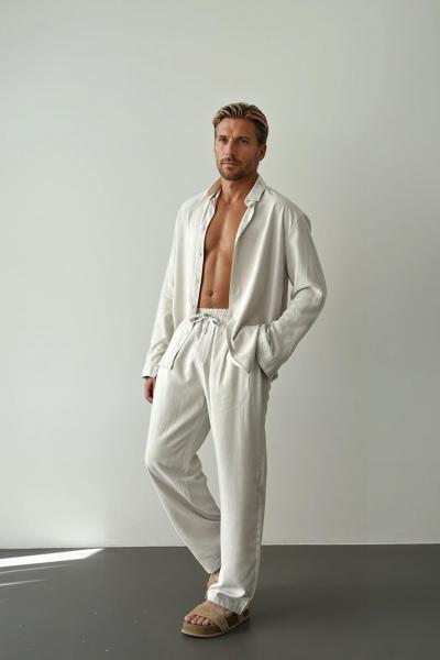 Walker Tensel Kumaş Dökümlü Baggy Pantolon Bej
