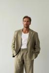 Albert Overize Premium Keten Blazer Ceket  Haki