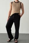 Brad Premium Kalite Baggy Keten Pantolon Siyah